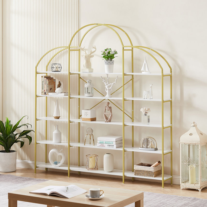 Mercer41 Nicholus 5 Shelf Etagere Bookcase Reviews Wayfair